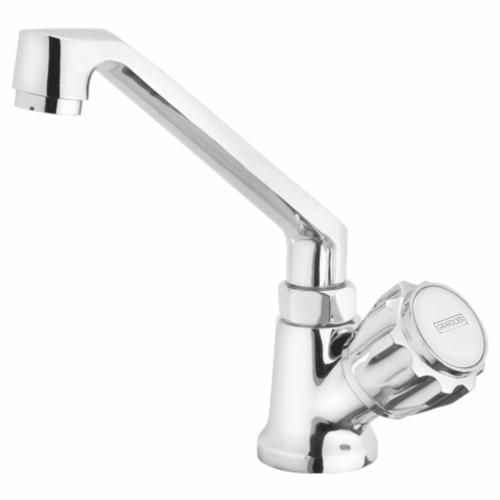 Swan Neck Pillar Cock with Swinging Flat Spout